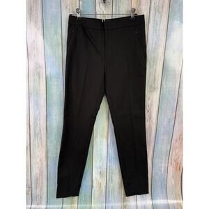 Club Monaco Black Pants Size 2 Zipper Pockets Skinny Slacks Dress Pants
